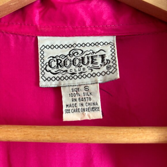 Vintage 100% Silk Button Down Blouse - Picture 2 of 11